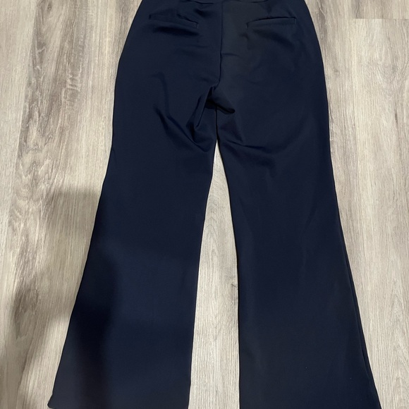 Halara Flex™ Mid Rise Side Zipper Pocket Work Flare Pants. Small Petite. Navy. - Picture 3 of 7